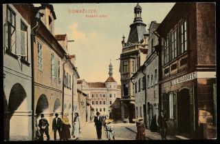Austro - Hungary Czechoslovakia Domazlice Taus 1908 Kostelni Ulice Card To Trebic
