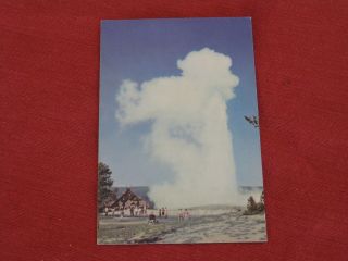 Vintage Union Pacific Rr Pictorial Postcard Old Faithful Geyser 24 Nos Exc