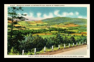 Dr Jim Stamps Us Mountains Anthracite Coal Region Pennsylvania Linen Postcard