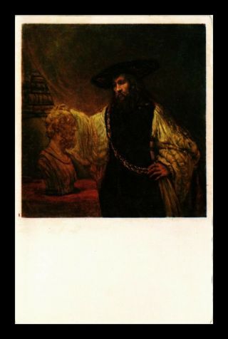 Dr Jim Stamps Us Aristotle Bust Of Homer Rembrandt Van Ryn Art Postcard