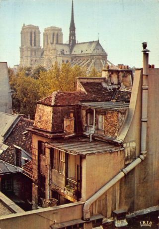 France Paris Notre Dame Au Coeur Church Partial View Postcard