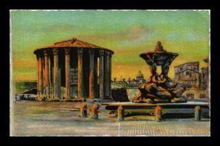 Dr Jim Stamps Temple Of Vesta Rome Made In Italy View Topical Postcard