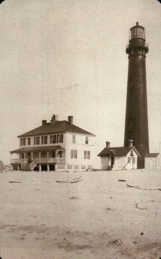 Sand Island Lighthouse Alabama C1900,  Mobile Bay & Coast Light Al - - - Postcard