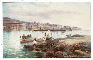 Early Raphael Tuck Postcard - Entrance To Grand Harbour Malta