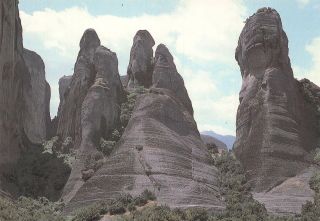 Greece Meteora Rocks Of Meteora Rochers Postcard