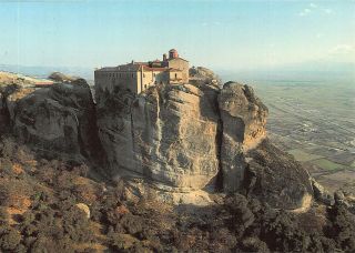 Greece Meteora Monastery Of Saint Stephen Partial View Postcard
