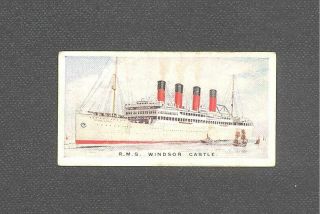 Orig Imperial Tobacco Cigarette Card Union Castle Line R.  M.  S.  Windsor Castle