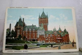 Canada Chateau Frontenac Champlain Monument Quebec Postcard Old Vintage Card Pc
