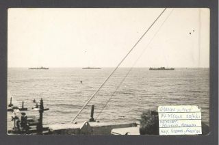 1941 Rppc Royal Navy German Supply & Prison Ship Intercepted H.  M.  S.  Faulknor,