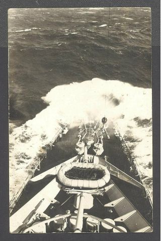 1925 Real Photo Postcard Royal Navy H.  M.  S.  Danae Malta
