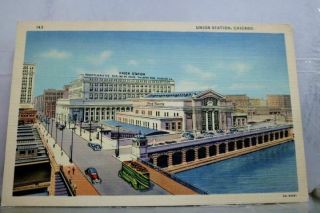 Illinois Il Union Station Chicago Postcard Old Vintage Card View Standard Post