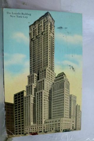 York Ny Nyc Lincoln Building Postcard Old Vintage Card View Standard Post Pc