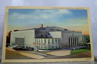 York Ny Buffalo Memorial Auditorium Postcard Old Vintage Card View Standard