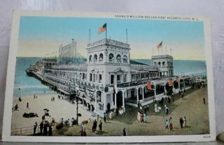 Jersey Nj Atlantic City Young Million Dollar Pier Postcard Old Vintage Card