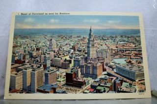 Ohio Oh Cleveland Heart Airplane Postcard Old Vintage Card View Standard Post Pc