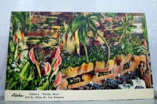 California Ca Los Angeles Clifton Pacific Seas Aloha Postcard Old Vintage Card