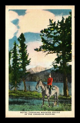 Dr Jim Stamps Royal Canadian Mounted Police Linen Topical View Canada Postcard