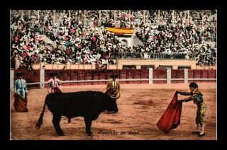 Dr Jim Stamps Bull Fighting In Spain Topical View Postcard