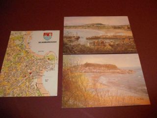Scarborough Postcards Scenes By Artist Pat Bell,  Map/postcard Of Streets