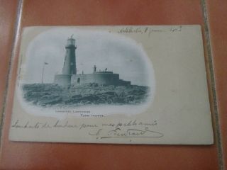 Farne Islands Lighthouse Scarce 1903 Old Postcard