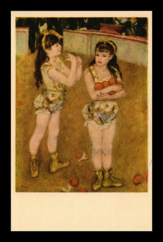 Dr Jim Stamps Us Two Little Circus Girls Painting Topical Illinois Postcard