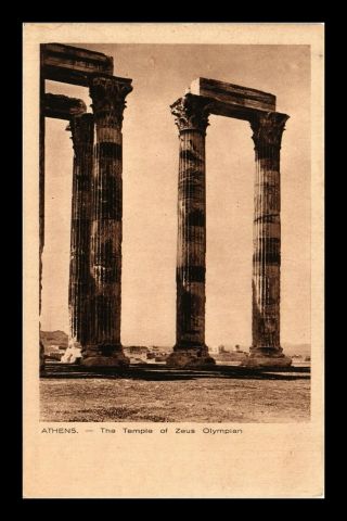 Dr Jim Stamps Temple Of Zeus Olympian Ancient Ruins Athens Greece Postcard