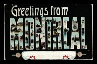 Dr Jim Stamps Greetings From Montreal Canada Topical Big Letters Postcard