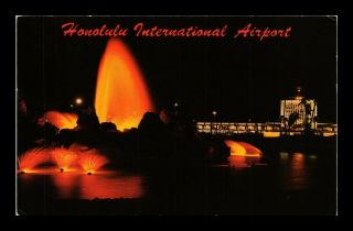 Dr Jim Stamps Us Honolulu International Airport Chrome View Postcard