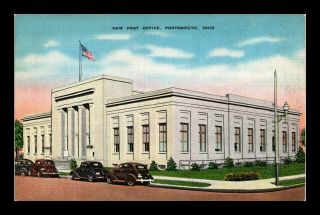 Dr Jim Stamps Us Post Office Portsmouth Ohio Linen Exterior View Postcard