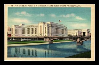 Dr Jim Stamps Us Post Office Railroad Station Philadelphia Pennsylvania Postcard