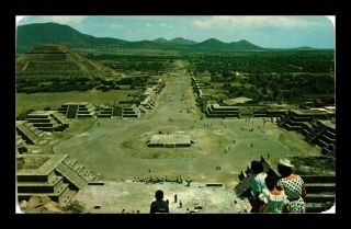 Dr Jim Stamps Plaza Of The Moon Teotihuacan Mexico Chrome View Postcard