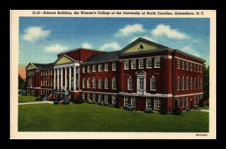 Dr Jim Stamps Us Science Building University North Carolina View Linen Postcard