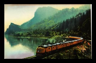 Dr Jim Stamps Us Union Pacific Railroad Streamliner City Of Portland Postcard