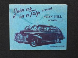 Vintage Photo Card Australia,  Swan Hill 8 Photos Bridge/swimming Pool/bowling.