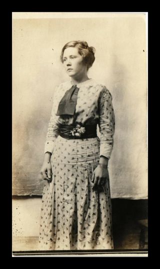 Dr Jim Stamps Us Portrait Of Woman In Dress Topical Real Photo Rppc Postcard