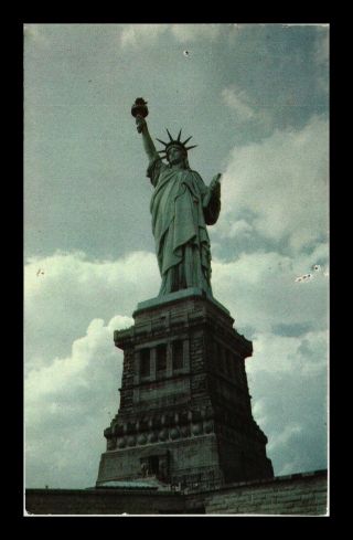 Us Postcard Statue Of Liberty American Icon York City Landmark