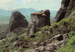 Greece Meteora Monastery Of Saint Nicolas Anapafsas Postcard