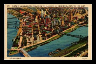 Dr Jim Stamps Us Pittsburgh Pennsylvania Linen View Postcard