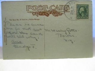 1910 MOTTO POSTCARD I ' M SENDING ONLY A POST CARD FOR I ' M A BUSY BEE 2