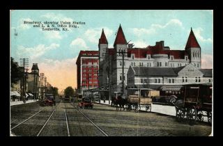 Dr Jim Stamps Us Broadway Showing Union Station Louisville Kentucky Postcard