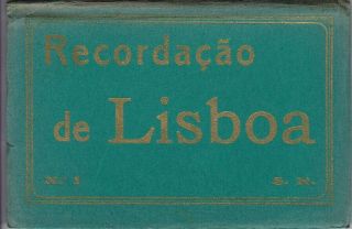 Vintage Postcard Foldout Booklet Lisbon Portugal