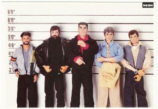 Postcard Of Barbie Ken Doll And Others In The Usual Suspects Lineup 1995