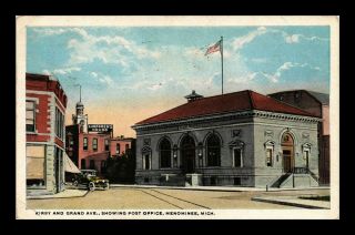 Dr Jim Stamps Us Kirby And Grand Avenue Post Office Menominee Michigan Postcard