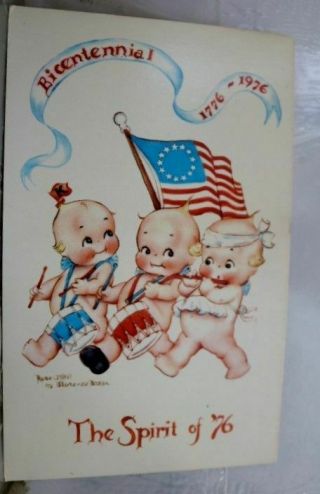 Greetings Bicentennial Spirit Of 76 Postcard Old Vintage Card View Standard Post