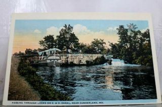 Maryland Md C And O Canal Cumberland Postcard Old Vintage Card View Standard Pc