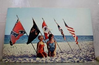 Florida Fl Pensacola Five Flags City Postcard Old Vintage Card View Standard Pc