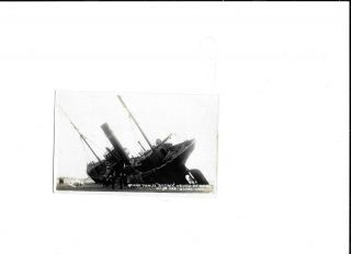 Belgain Trawler Bultinck Recked Off Rossall Real Photograph Postcard Rare
