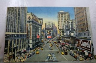 York Ny Nyc Times Square White Way Postcard Old Vintage Card View Standard