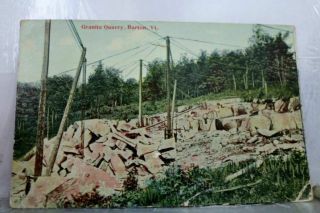 Vermont Vt Barton Granite Quarry Postcard Old Vintage Card View Standard Post Pc