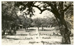Medina Texas Postcard Real Photo Circle R Ranch 1940